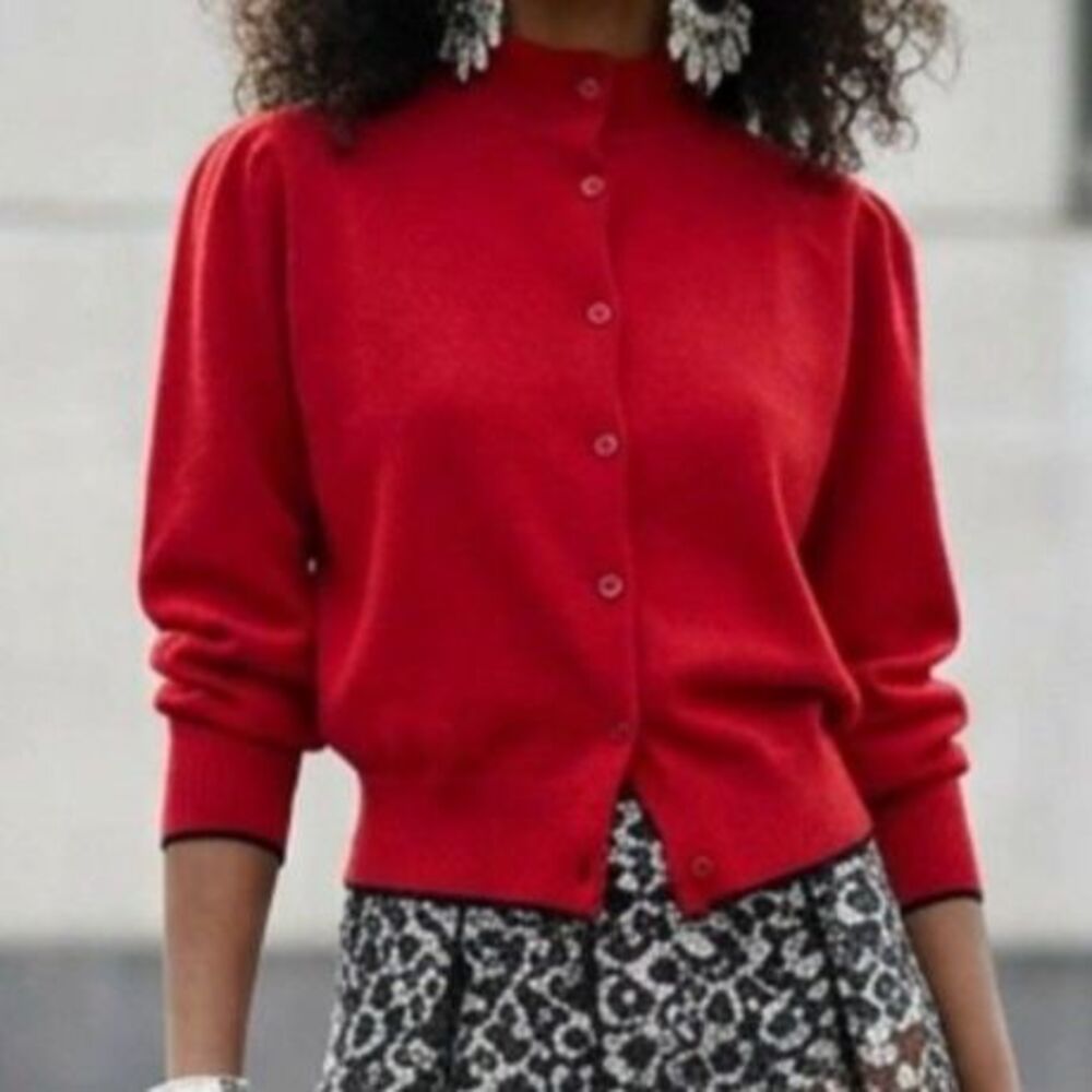 Jacquemus Cashmere Red La Casa 'Le Cardigan Pitatto' Cardigan~$1246